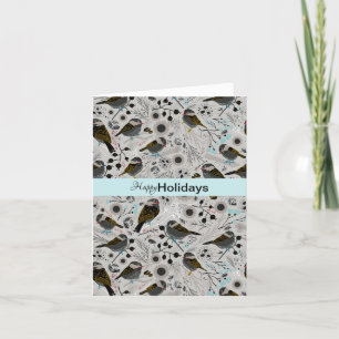 Happy Holidays Winter Chickadecard Feiertagskarte