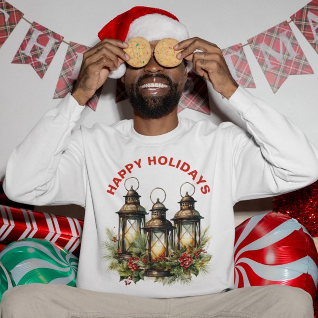 Happy Holidays Winter Lantern Sweatshirt (Von Creator hochgeladen)