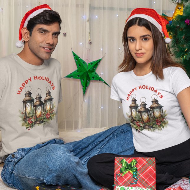 Happy Holidays Winter Lantern T-Shirt (Von Creator hochgeladen)