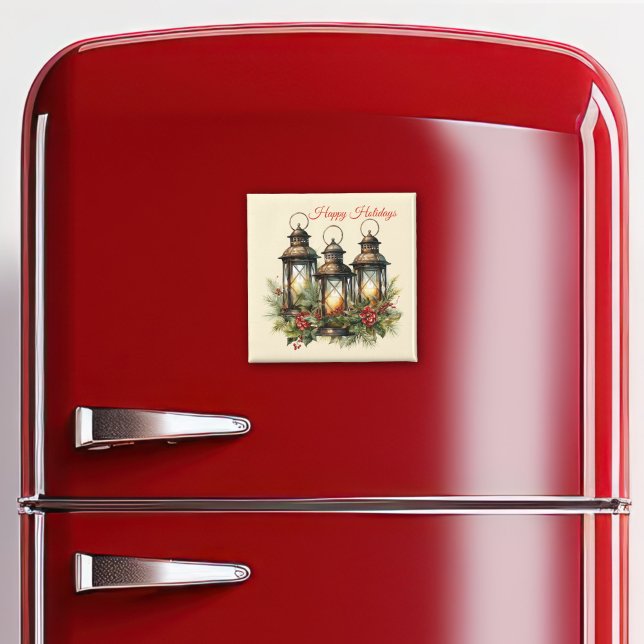Happy Holidays Winter Lanterns Magnet (Von Creator hochgeladen)