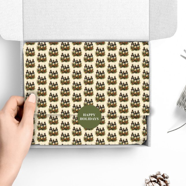 Happy Holidays Winter Lanterns Seidenpapier (Von Creator hochgeladen)