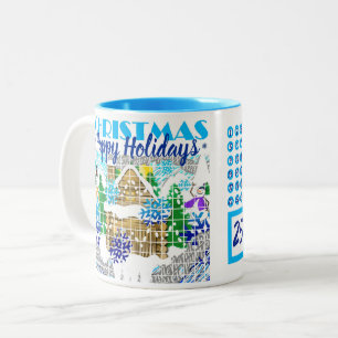 HAPPY HOLIDAYS WINTER WONDERLAND Advent Zweifarbige Tasse