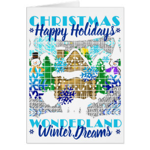 HAPPY HOLIDAYS WINTER WONDERLAND DREAMS Karte