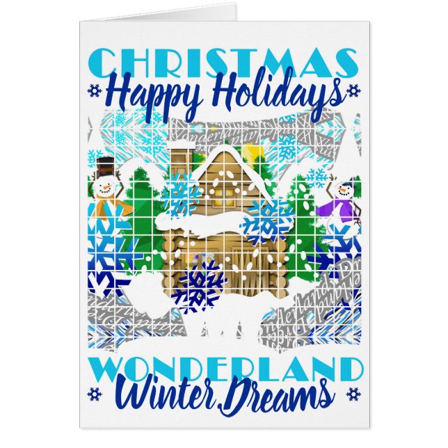 HAPPY HOLIDAYS | WINTER WONDERLAND DREAMS | Karte (Vorne)