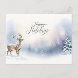 Happy Holidays Winter Woodland Greeting Postkarte