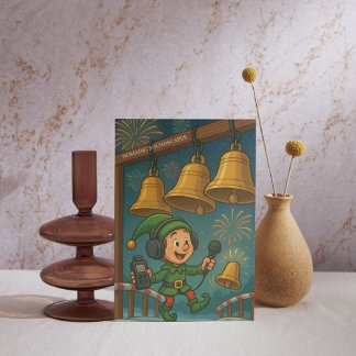 Happy Holidays with Recording Sounds Feiertagspostkarte