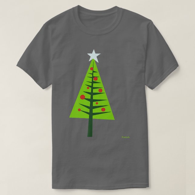 Happy Holidays Xmas Tree T-Shirt (Design vorne)
