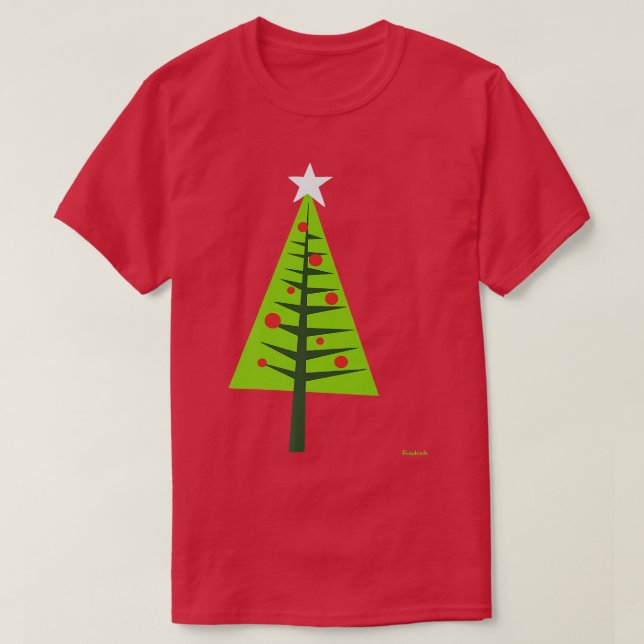 Happy Holidays Xmas Tree T-Shirt (Design vorne)