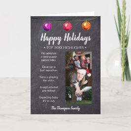 Happy Holidays Year in Review Christmas Foto Feiertagskarte