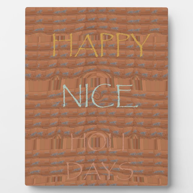 Happy Holidays Zebra Kunstdruckerei Fotoplatte (Vorderseite)