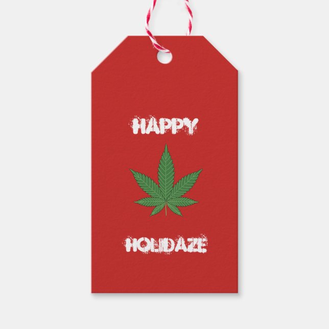 Happy Holidaze Personalisiert Geschenkanhänger (Vorderseite)
