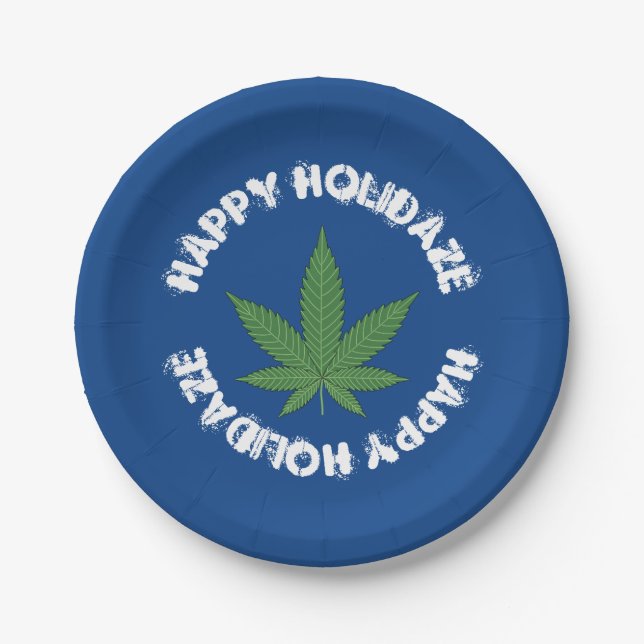Happy Holidaze Personalisiert Paper Tellers Pappteller (Vorderseite)