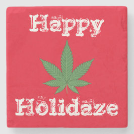 Happy Holidaze Personalisiert Steinuntersetzer