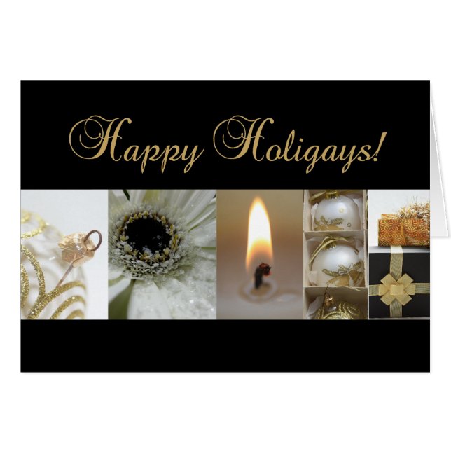 Happy Holigays LGBT Weihnachtskarte (Vorderseite (Horizontal))