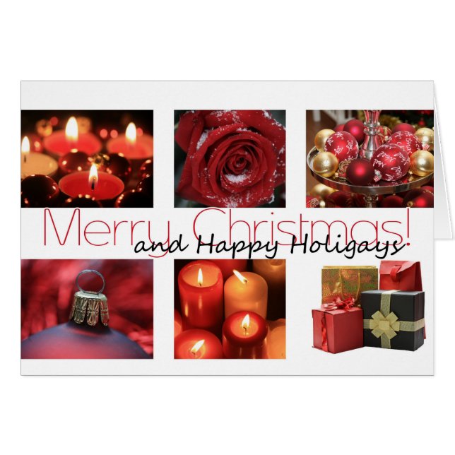 Happy Holigays LGBT Weihnachtskarte (Vorderseite (Horizontal))