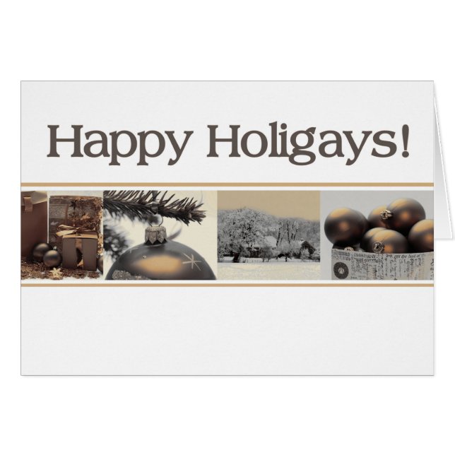 Happy Holigays LGBT Weihnachtskarte (Vorderseite (Horizontal))