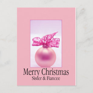 Happy Holigays Sister & Fiance Postkarte