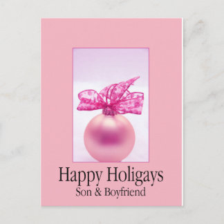 Happy Holigays Son & Boyfriend Postkarte