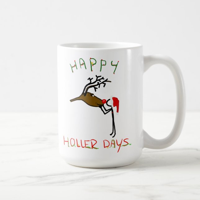 Happy Hollerdays 4 - ein Rentier küssen! Kaffeetasse (Rechts)