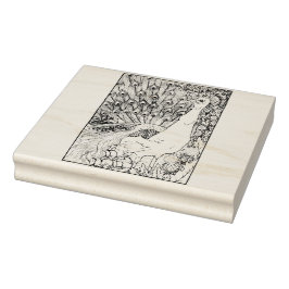 Happy Hollow Peacock Gummistempel