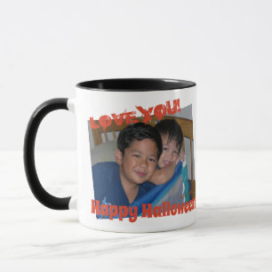 Happy Holloween Black Orange 1 Foto Tasse
