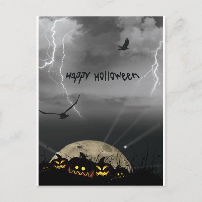 Happy Holloween Postkarte (Vorderseite)