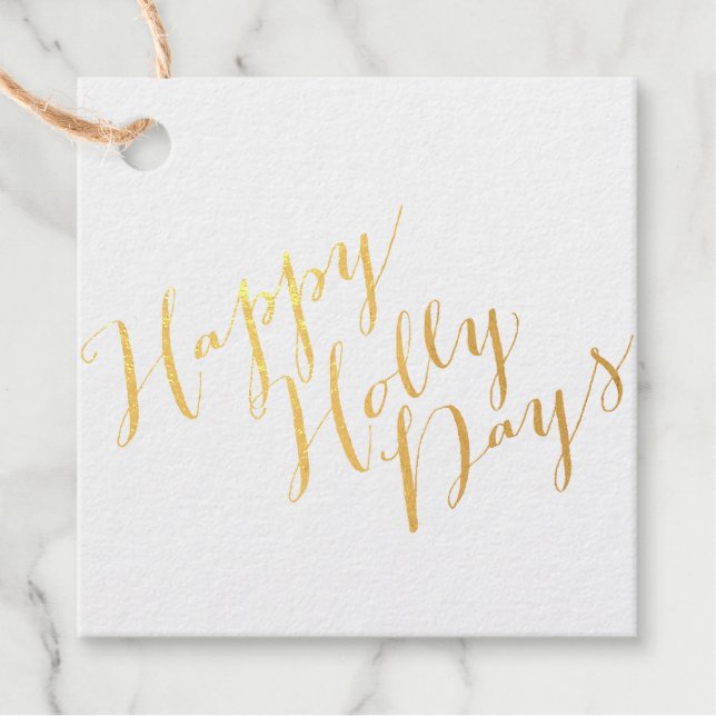 Happy Holly Days Geschenkanhänger (Vorderseite)