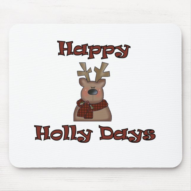 Happy Holly Days Mousepad (Vorne)