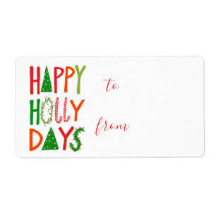 HAPPY HOLLY DAYS Sweet Holiday Xmas Weihnachten