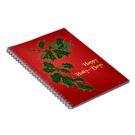 Happy Holly Days Weihnachtsbuch Notizblock