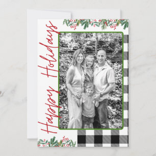 Happy HOLLY Tage Custom Foto Card Feiertagskarte