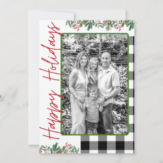Happy HOLLY Tage Custom Foto Card Feiertagskarte