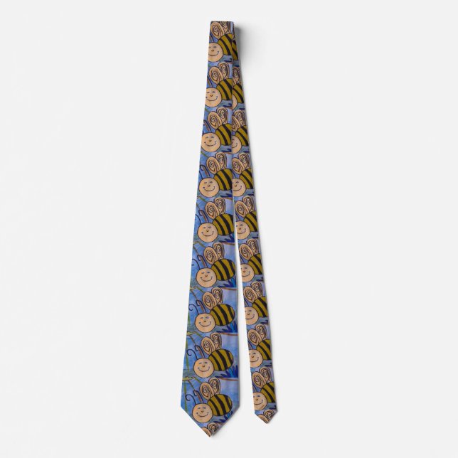 Happy Honeybee Neck Tie Krawatte (Vorderseite)