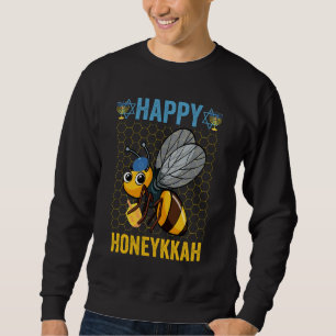 Happy Honeykka Funny Hanukka Honey Bee Gift Sweatshirt