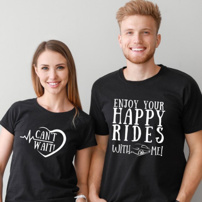 Happy Honeymoon Hubby Newlywed Couple Black T-Shirt (Von Creator hochgeladen)