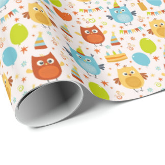 Happy Hoot Birthday Geschenkpapier