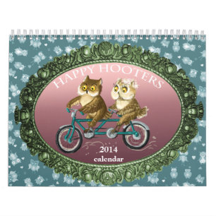 Happy Hooters Owls lustige Jahreszeiten anpassbar  Kalender