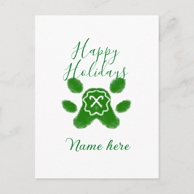 Happy Hop Hund Pfoten Candy Stock Tier Postkarte (Vorderseite)