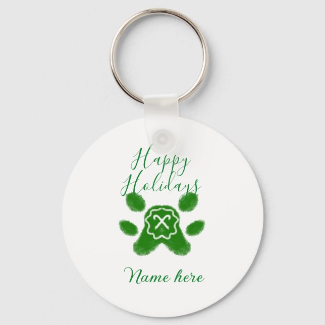 Happy Hop Hund Pfoten Candy Stock Tier Schlüsselanhänger (Vorderseite)