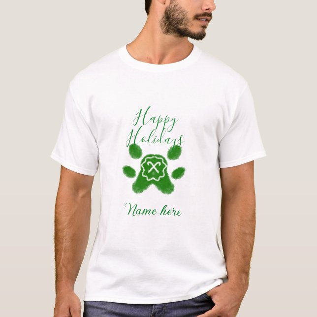 Happy Hop Hund Pfoten Candy Stock Tier T-Shirt (Vorderseite)