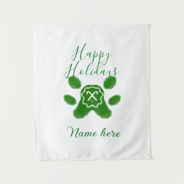 Happy Hop Hund Pfoten Candy Stock Tier Wandteppich (Vorderseite)