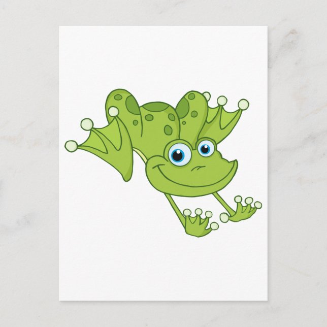 Happy Hopping Frog Postkarte (Vorderseite)