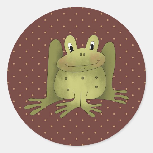Happy Hoppy Frog Fun Stickers Siegel (Vorderseite)