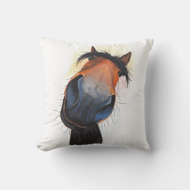 Happy Horse ' Happy Dave ' Throw Kissen Kissen Kis (Vorderseite)