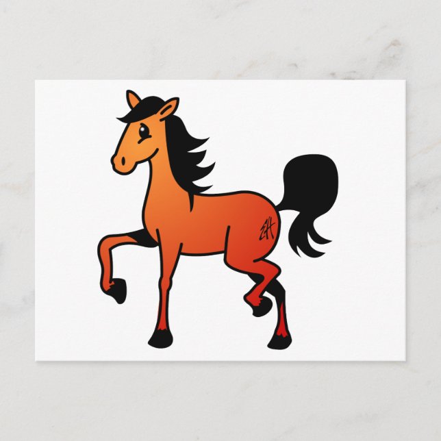 Happy Horse Postkarte (Vorderseite)