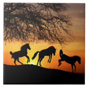 Happy Horses Art Tile Fliese
