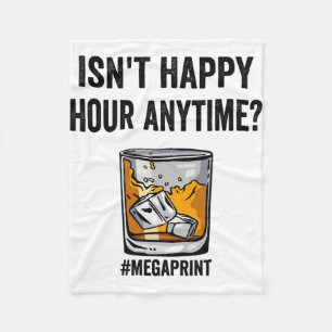 Happy Hour Anytime Mega Print Fleecedecke