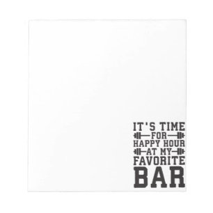 Happy Hour auf meinem Lieblings-Bar - Gym Inspirat Notizblock