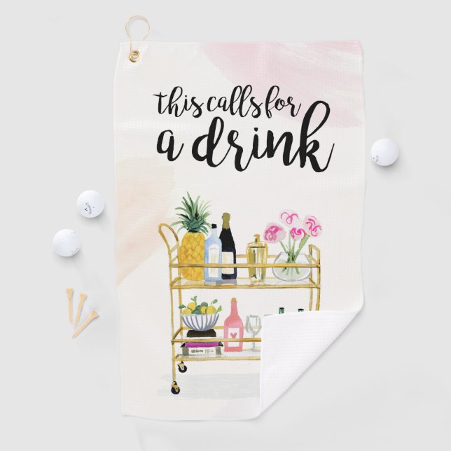 Happy Hour auf Zuhause II Golfhandtuch (Insitu)