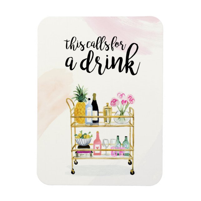 Happy Hour auf Zuhause II Magnet (Vertikal)